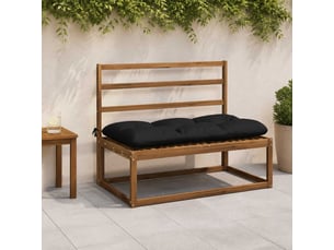 Lot de 2 coussins de banc, coussins d'assise vianen 100 % polyester noir cf57658