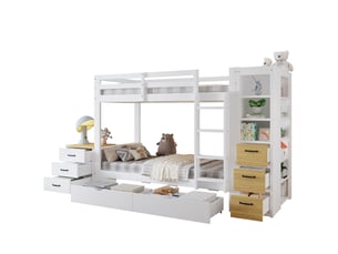 Lit superposé 2x90x200 cm <strong>FLORAGRACE</strong>  <strong></strong> coloris bicolore