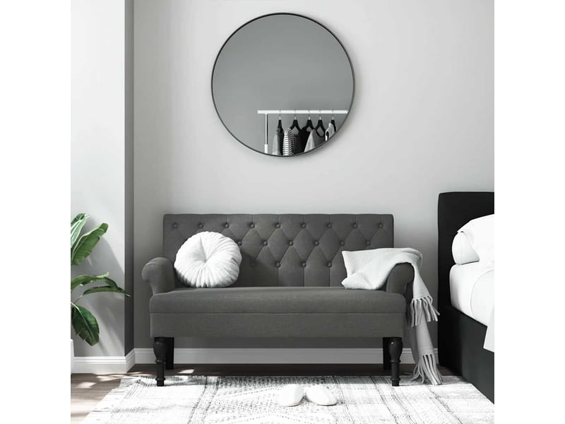  Banc salon, banc interieur avec dossier gris foncé 120x62x75,5 cm tissu  - Conforama C