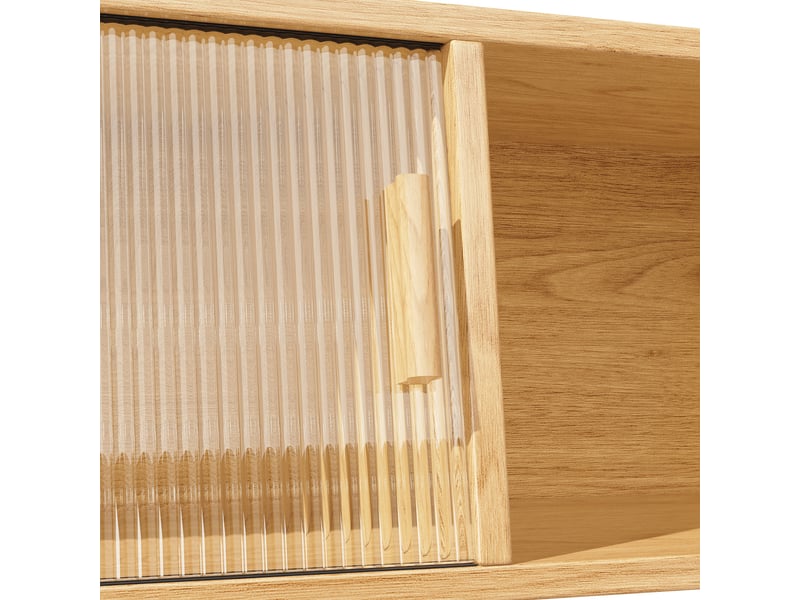  Buffet haut 174.5 cm pour cuisine ou salle à manger, largeur 140 cm, capacité de charge 60 kg, 3 tiroirs et portes coulissantes, meuble de rangement spacieux  - Conforama E