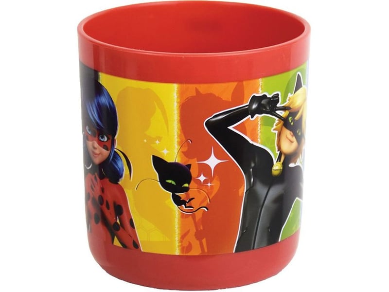  Set dinette enfant miraculous 7 pieces rouge vaisselle assiettes tasse verre gourde boite 006614 - Conforama A