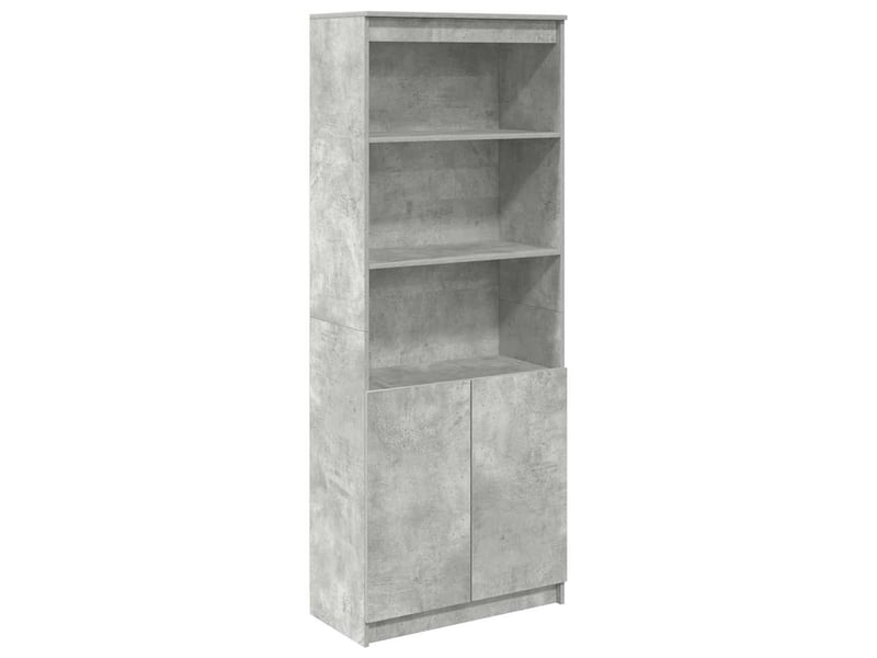  Buffet haut - bahut - meuble de rangement gris béton 70x35x180 cm bois d'ingénierie  - Conforama A