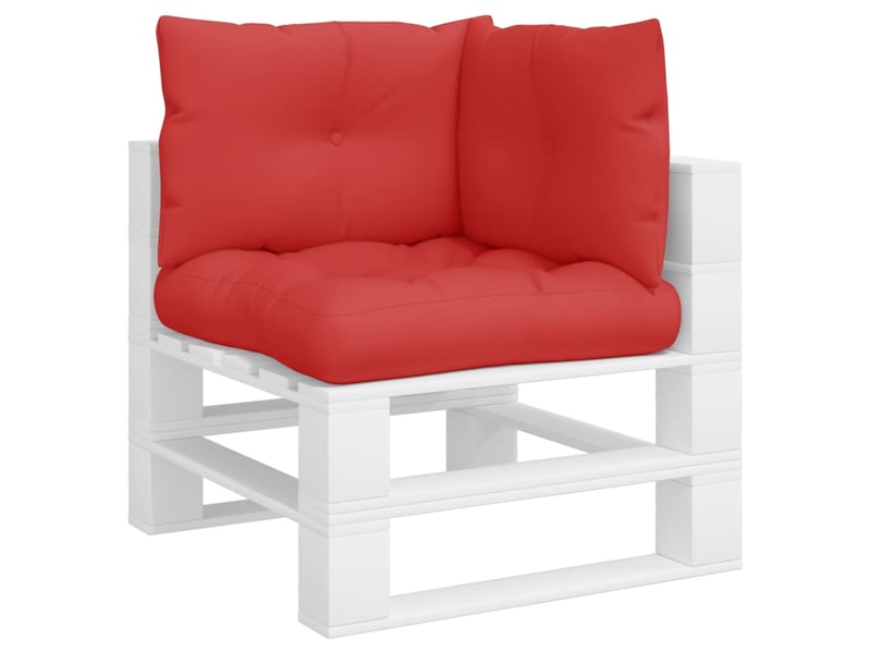  Lot de 3 coussins de palette, coussins de canapé rouge tissu cf59707  - Conforama C