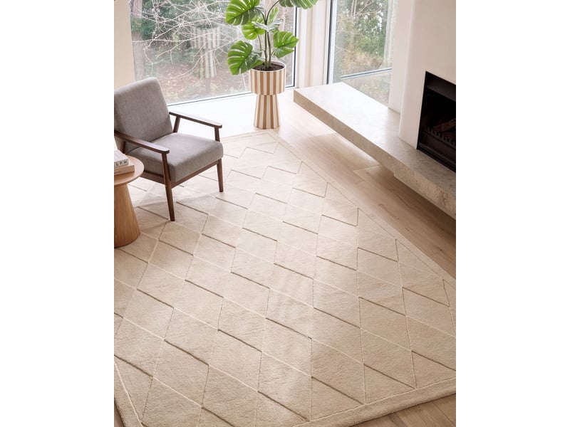  Tapis lunara beige clair 200 x 300 cm laine  - Conforama B