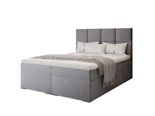 Lit coffre 160x200 cm IDOHOME  MAGNUS coloris gris