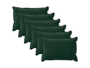 Lot de 6 coussins avec oreiller, coussins décoratifs houten vert foncé fløjl cf51283