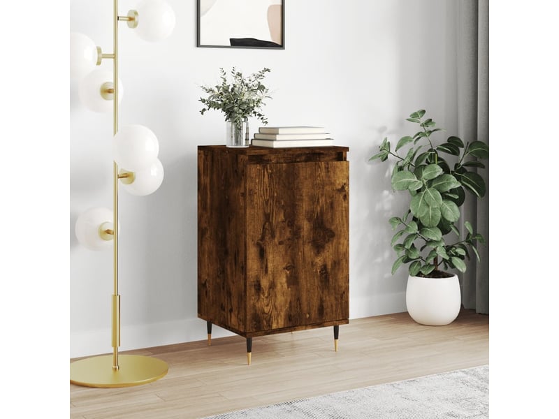  Buffet - bahut - meuble de rangement chêne fumé 40x35x70 cm bois d'ingénierie  - Conforama B
