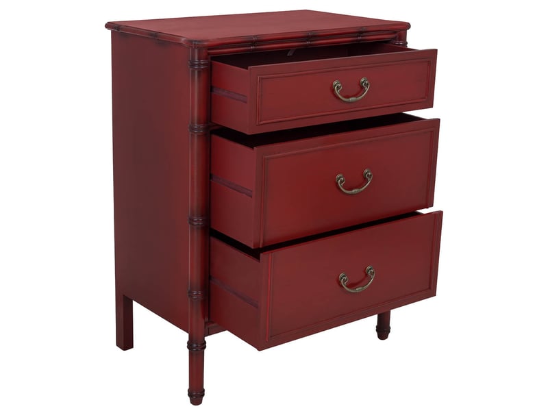  Commode en bois rouge 76x45,5x96 cm h  - Conforama E