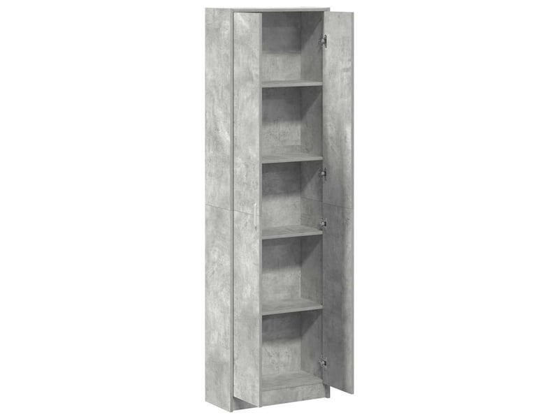  Armoire chambre, armoire de rangement gris béton 55x25x189 cm bois d'ingénierie  - Conforama E