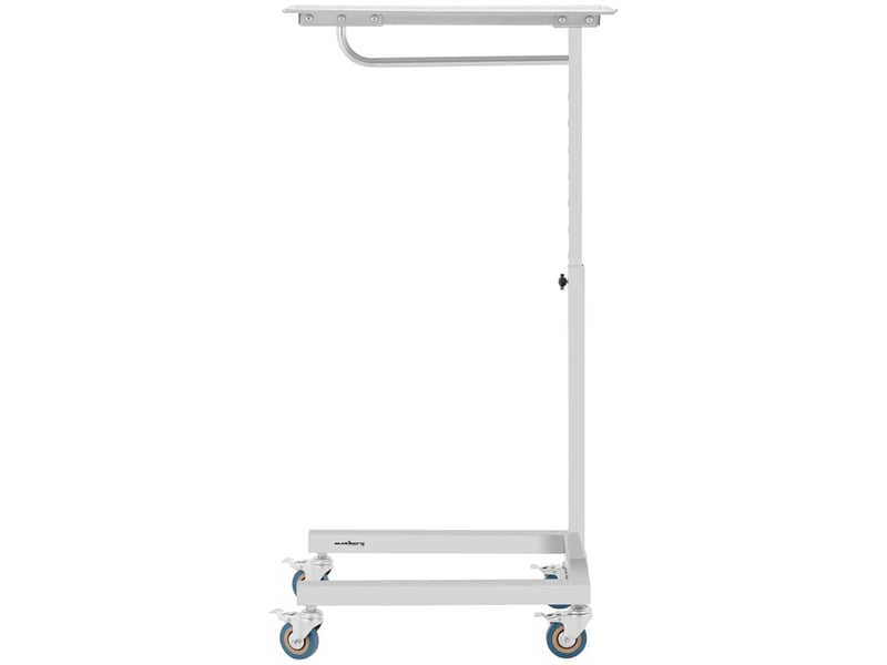  Table de mayo pied latéral 60 x 40 cm réglable en hauteur acier inoxydable gris 14_0010006  - Conforama E