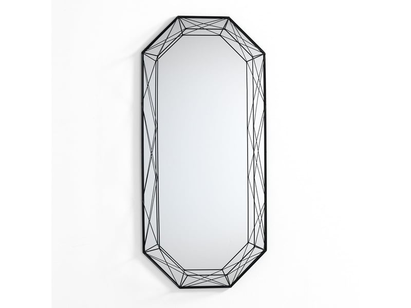 Miroir mural rectangulaire en métal noir mat shine 120  - Conforama C