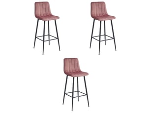 tabouret de bar  <strong>SANS MARQUE</strong>  - rose hauteur d'assise 76 cm vendu Par 3