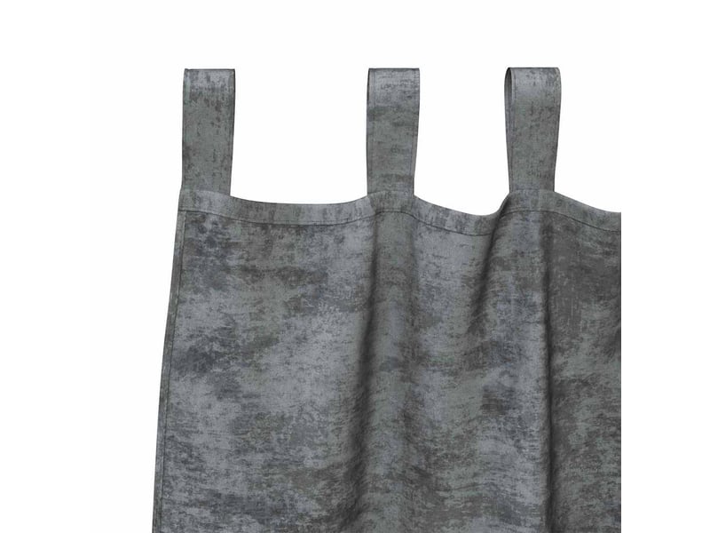  Lot de 2 rideaux en velours, rideaux de fenêtre gris 245 x 140 cm velours cf44207  - Conforama E
