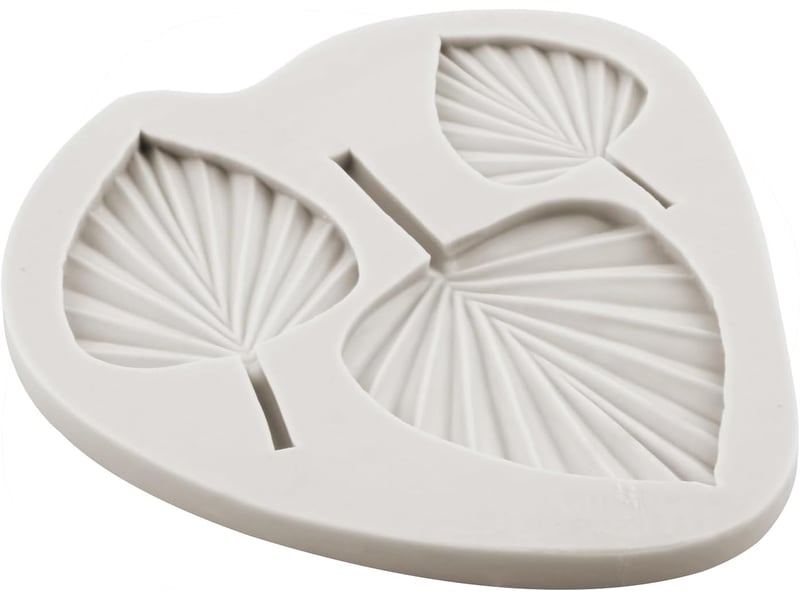  Moules en silicone feuilles de palmier éventail moules en argile 3d feuille de palmier pralines moules à bonbons pour décorer les gâteaux cupcake pâte  - Conforama D