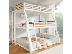 Lit superposé 90x200 cm <strong>MODENUIT </strong>  <strong></strong> coloris blanc
