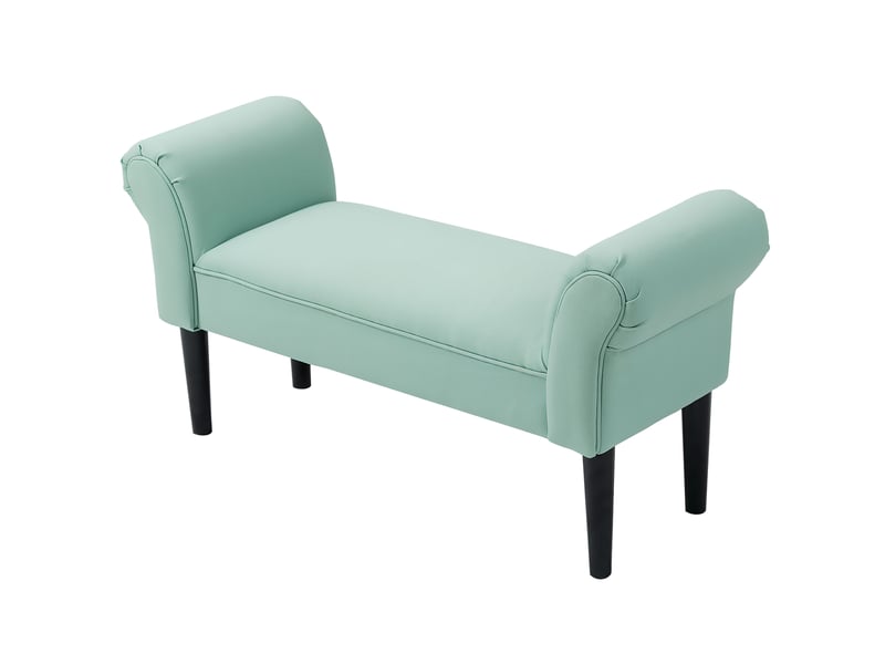  Banc entrée bout de lit rembourré pour chambre à coucher, tissu à voile, vert, 102 x 36 x 51 cm  - Conforama B