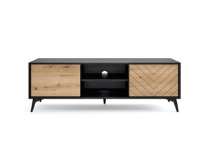 Meuble tv coloris bois clair 153.4 cm LOUNGITUDE VARENA
