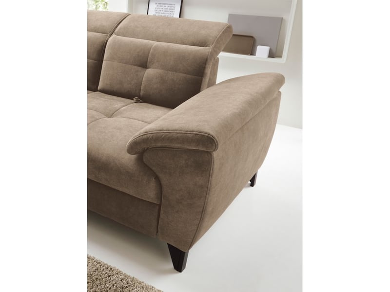  Canapé d'angle beige 5 places angle gauche mousse hr inferno  - Conforama B