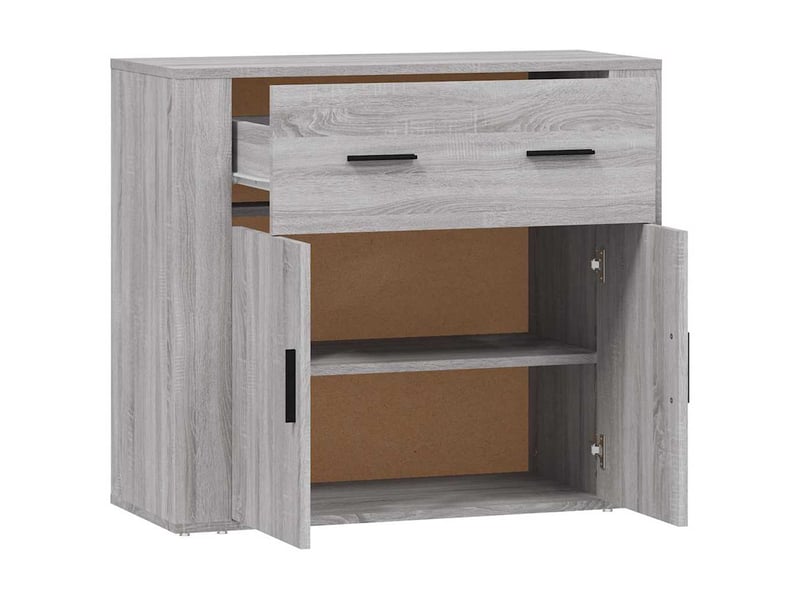  Buffet - bahut - meuble de rangement sonoma gris 80x33x70 cm bois d'ingénierie  - Conforama D