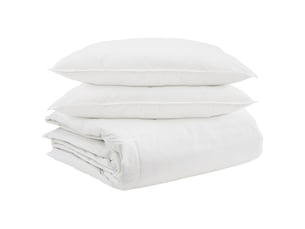 Ensemble de duvet avec oreiller 3 pcs - couette blanc plume de canard