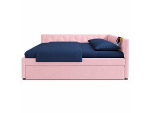 Lit gigogne 140x200 cm coloris rose