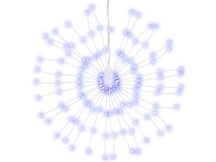 Étoile rayonnante de noël 140 led bleu 17 cm