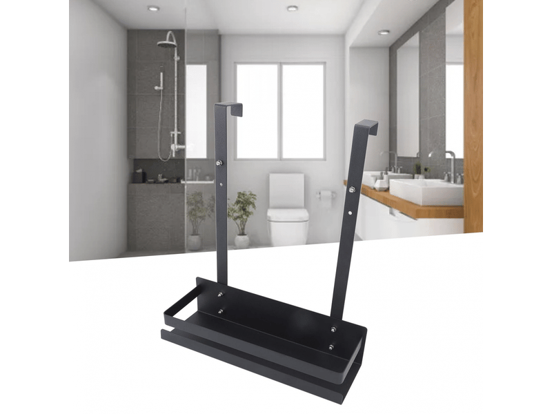  Organiseur de salle de bain suspendu - noir - gain de place - fer - étanche - multifonctionnel - pour douche, produits de bain, shampoing  - Conforama C