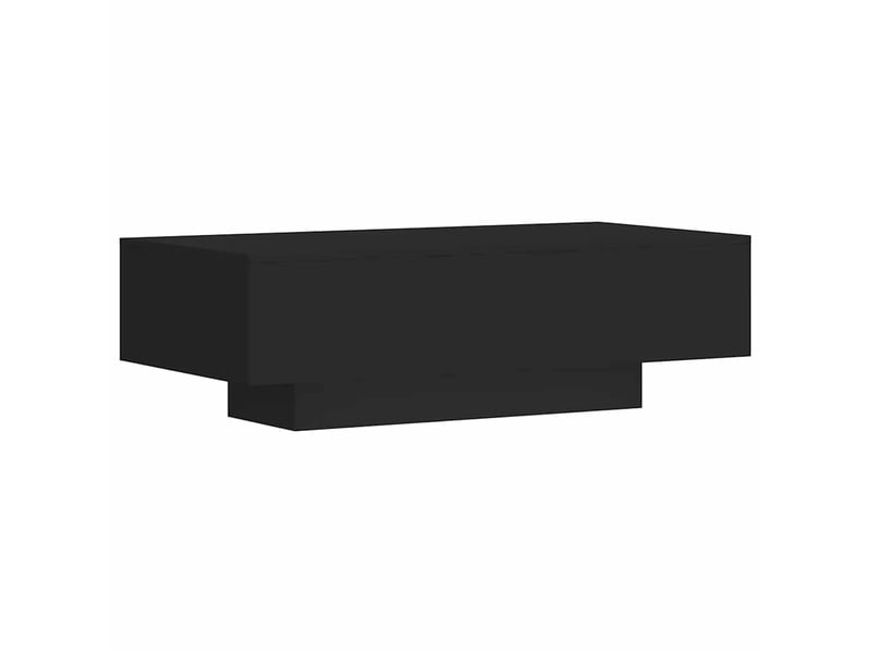  Table basse rectangulaire | table de salon noir 100x49,5x31 cm bois d'ingénierie  - Conforama A