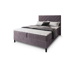 Lit avec rangement 140x200 cm <strong>MASSENO</strong>  <strong></strong> coloris violet