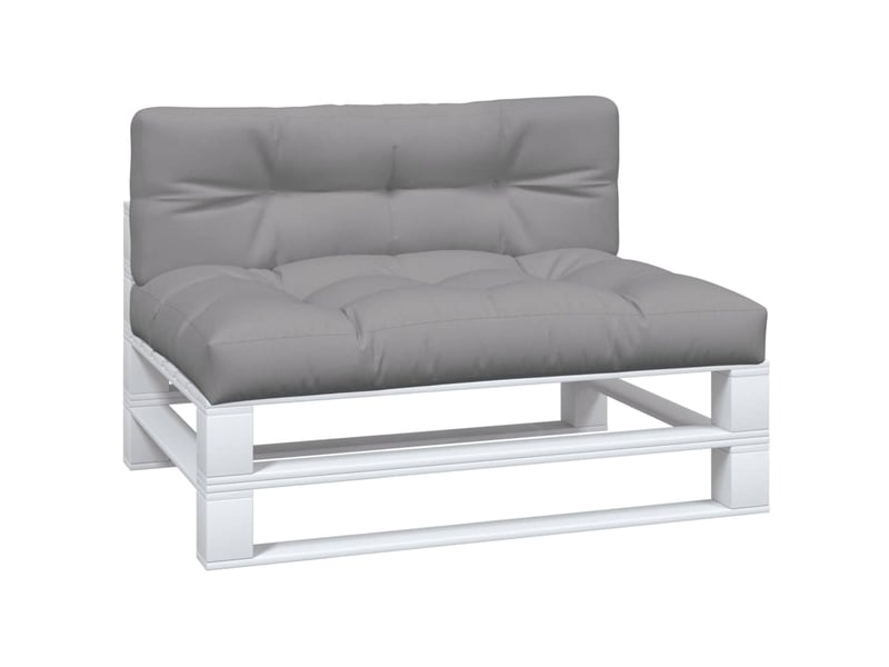 Lot de 2 coussins de palette, coussins de canapé gris tissu cf59537  - Conforama C