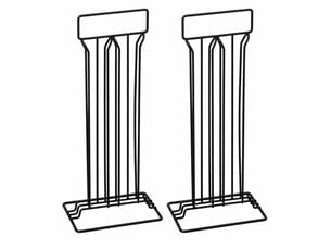 Lot de 2 porte-capsules vertical de café en métal noir mat pour 36 capsules - longueur 15 x profondeur 10 x hauteur 38 cm