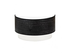 Applique murale fabrilamp myriam blanc bois noir 1 x e27 17x30x16 cm