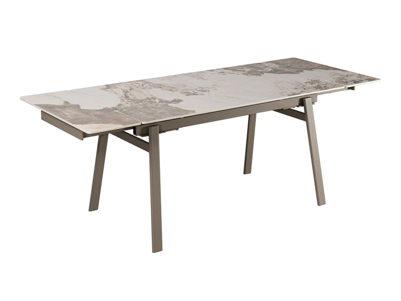  Table à manger à rallonge 140200×80, plateau en céramique  - Conforama D