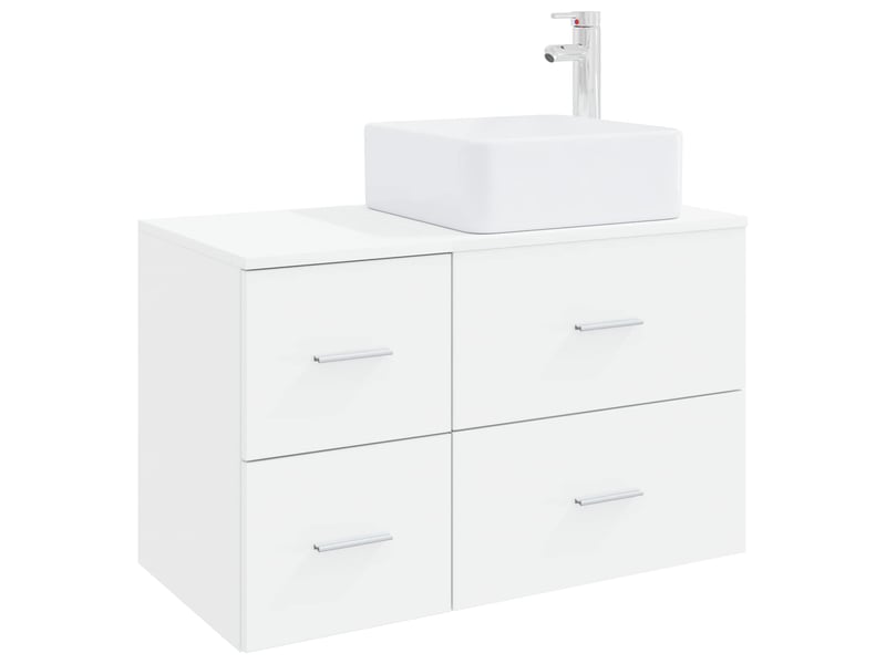 Ensemble de mobilier de salle de bain 2 pcs blanc shl389 - Conforama A