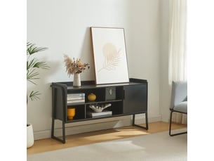Meuble tv coloris noir 120 cm <strong></strong>  <strong>Storfjord</strong>