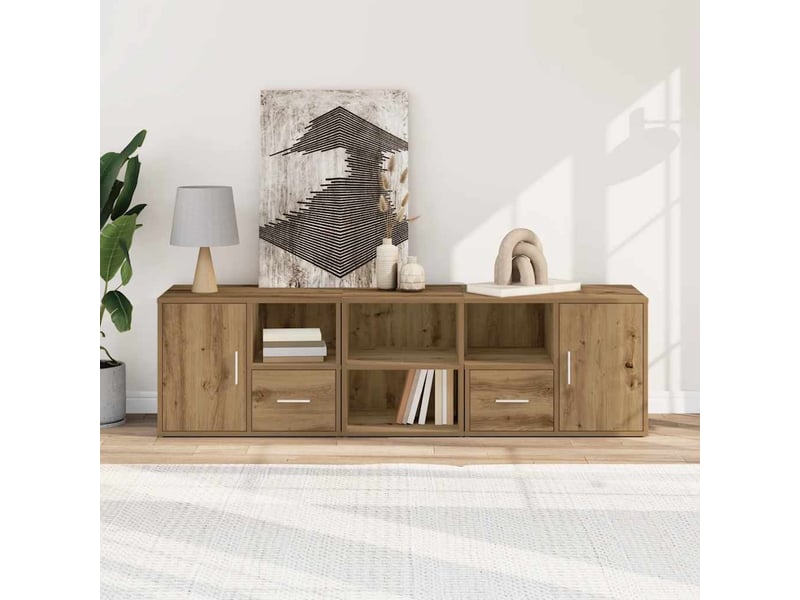  Armoire d'angle, armoire de rangement chêne artisanal 160x40x45 cm bois d'ingénierie  - Conforama C