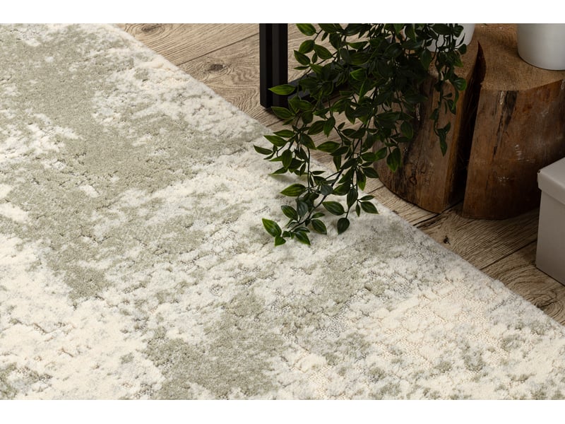 Moquette en laine flux 461.138.sa990 osta - abstraction, structurelle, loft vert beige 135x200 cm  - Conforama E