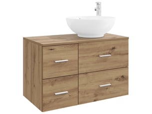 Ensemble de mobilier de salle de bain 2 pc chêne artisanal cf64058