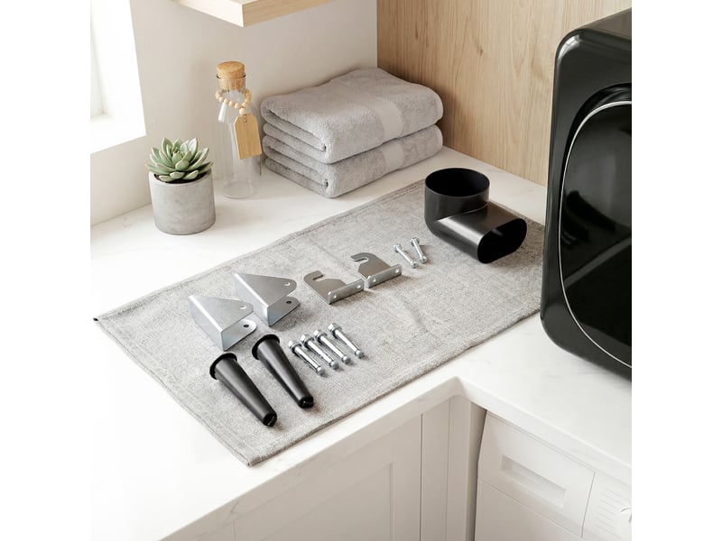  Séchoir linge portable - 800w 60°c max. - 5 modes - installation murale ou à poser - noir  - Conforama D