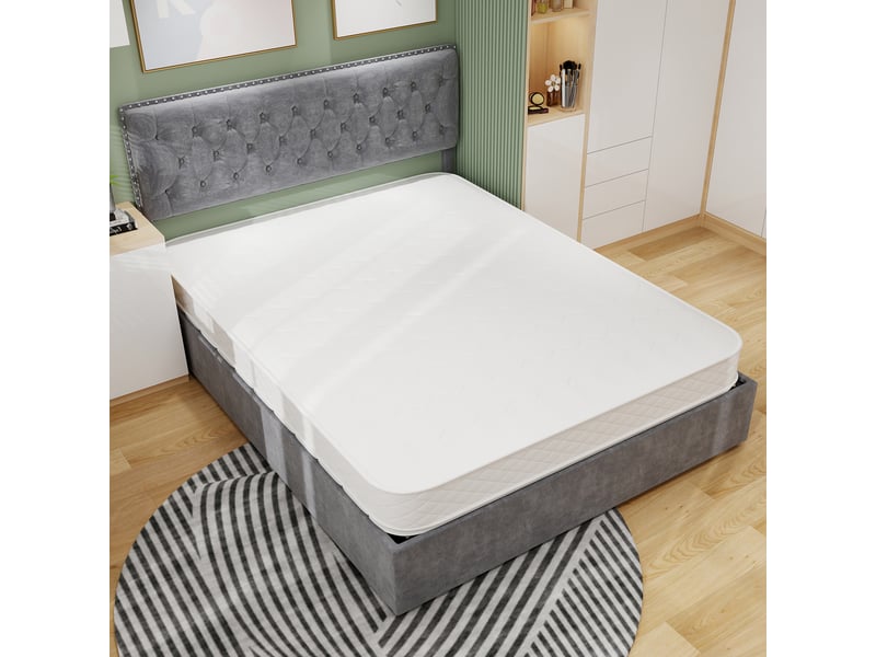  Matelas 160 × 200 cm 2 places à ressorts ensachés, mousse respirante, soutien équilibré, housse technique blanche  - Conforama B