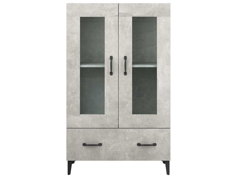  Buffet haut - bahut - meuble de rangement gris béton 70x31x115 cm bois d'ingénierie  - Conforama E