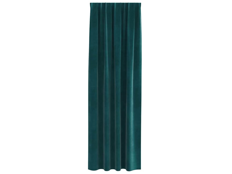 Lot de 2 rideaux, rideaux de fenêtre vert foncé 140 x 245 cm velours cf44128 - Conforama D