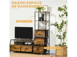 Etagère 44 cm coloris marron