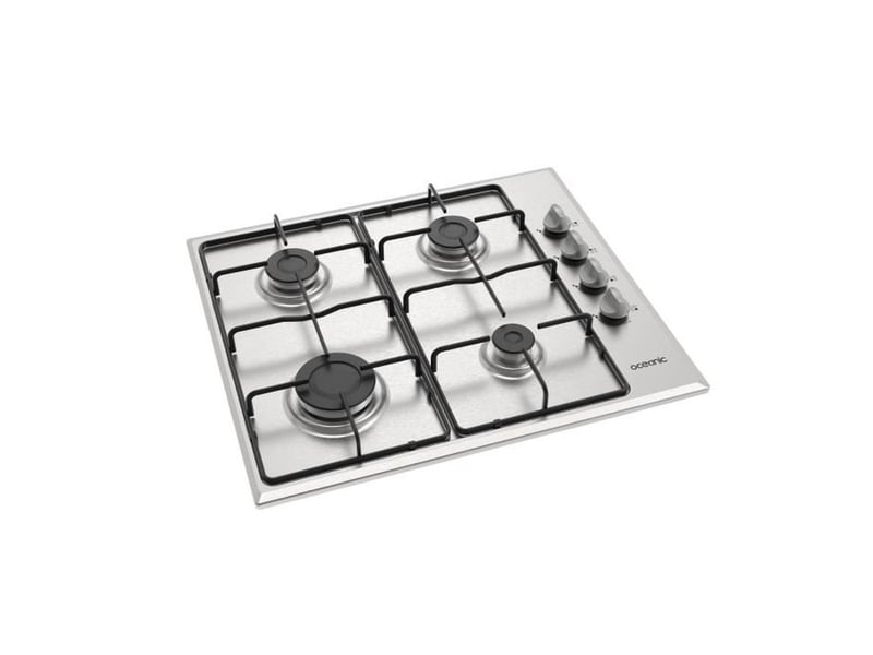 Plaque de cuisson - table a gaz table 4 foyers oceanic - gaz inox OCEATG4S1 - Conforama C