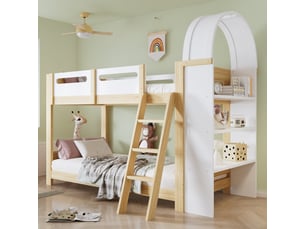 Lit simple 90x200 cm <strong>KORFEE</strong>  <strong></strong> coloris beige