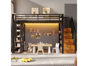 Lit mezzanine 90x200 cm <strong></strong> <strong>Fay Lum</strong> coloris noir