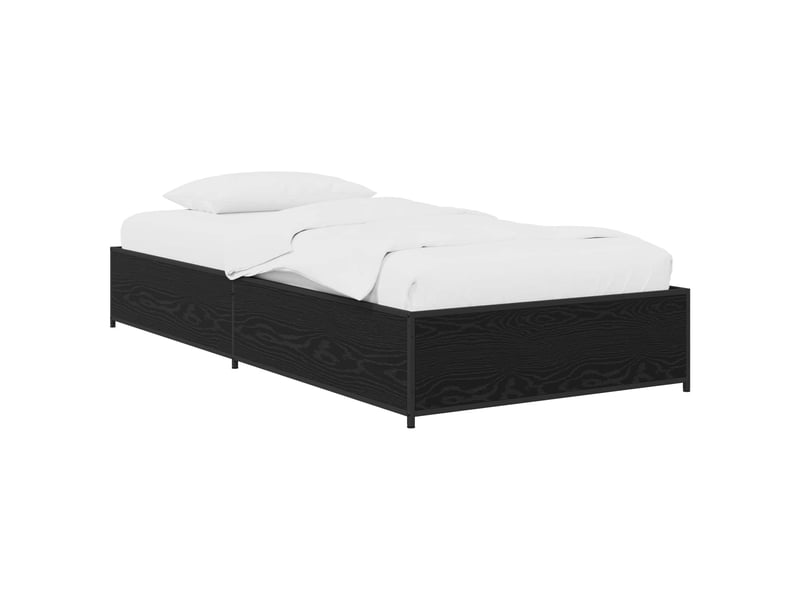  Lit simple- lit adulte -  cadre de lit chêne noir 80 x 200 cm bois d'ingénierie  - Conforama A