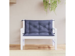 Lot de 2 coussins de banc de jardin, coussins d'assise bleu marine tissu oxford cf58645