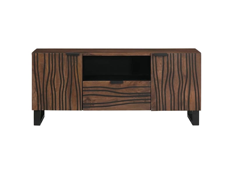  Meuble tv - unites tv 105 x 33 x 46 cm noyer bois d'ingénierie  - Conforama C