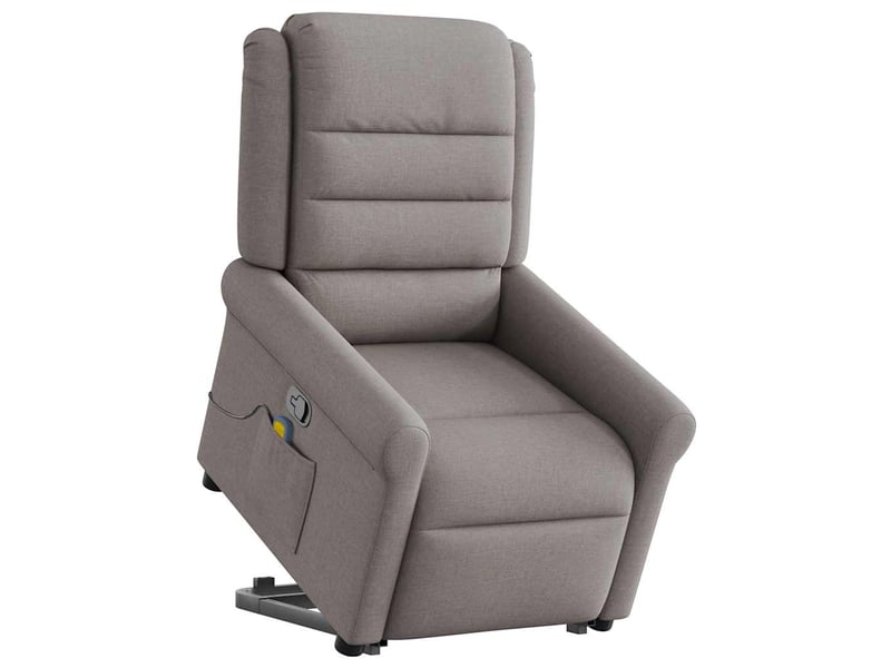 Fauteuil inclinable de massage, fauteuil relax taupe tissu shl94039 - Conforama C